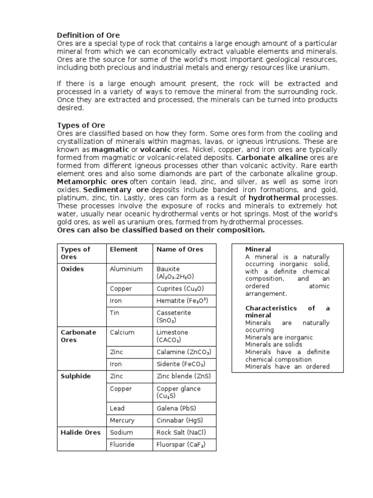 Ore: What It Is and Why It Matters